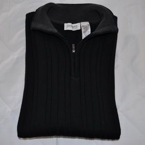 Claiborne Men's Half-Zip Sweater Black